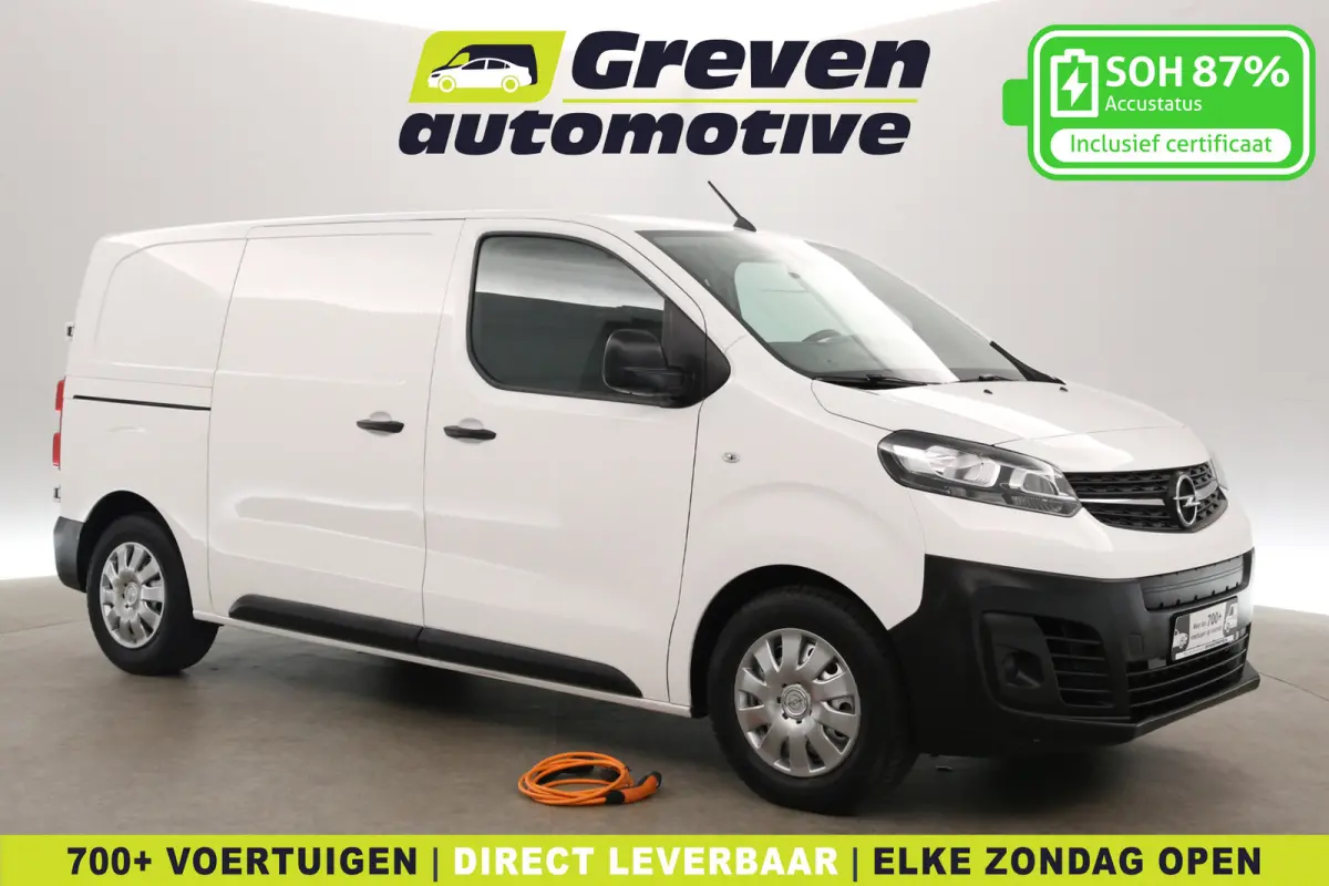 Opel Vivaro-e L2H1 Edition 75 kWh Long Range | Snelladen | SOH 87% | Airco | Cruise | 3 Zits | Carplay | Parkeersens.