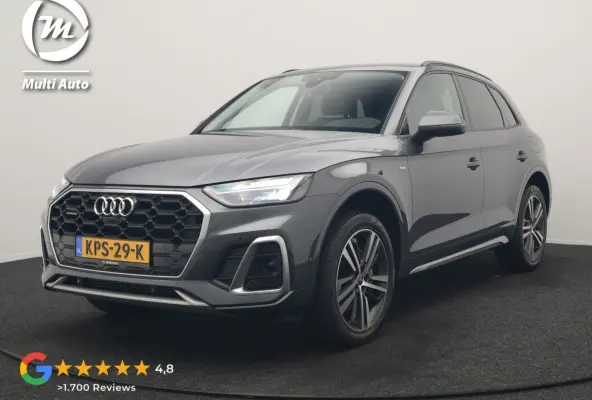 55 TFSI e S Line PHEV 367pk Dealer O.H. | Trekhaak Af Fabriek | 360 Camera | Alcantara Sportstoelen Verwarmd | Cruise Control | Keyless | Sfeerverlichting | Virtual | Navigatie | DAB | 20"L.
