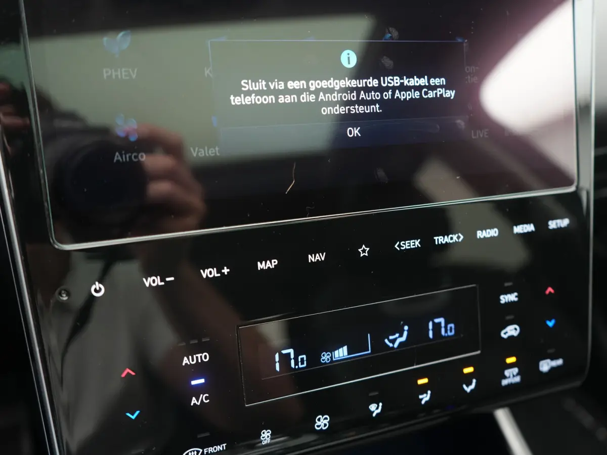 1.6 T-GDI PHEV Premium Sky 4WD 266pk Dealer O.H | Trekhaak Afn. | Panodak | 360 Camera | Adaptive Cruise | Krell Audio | Lederen Sportstoelen Memory & Ventilatie | Apple Carplay | Keyless | 