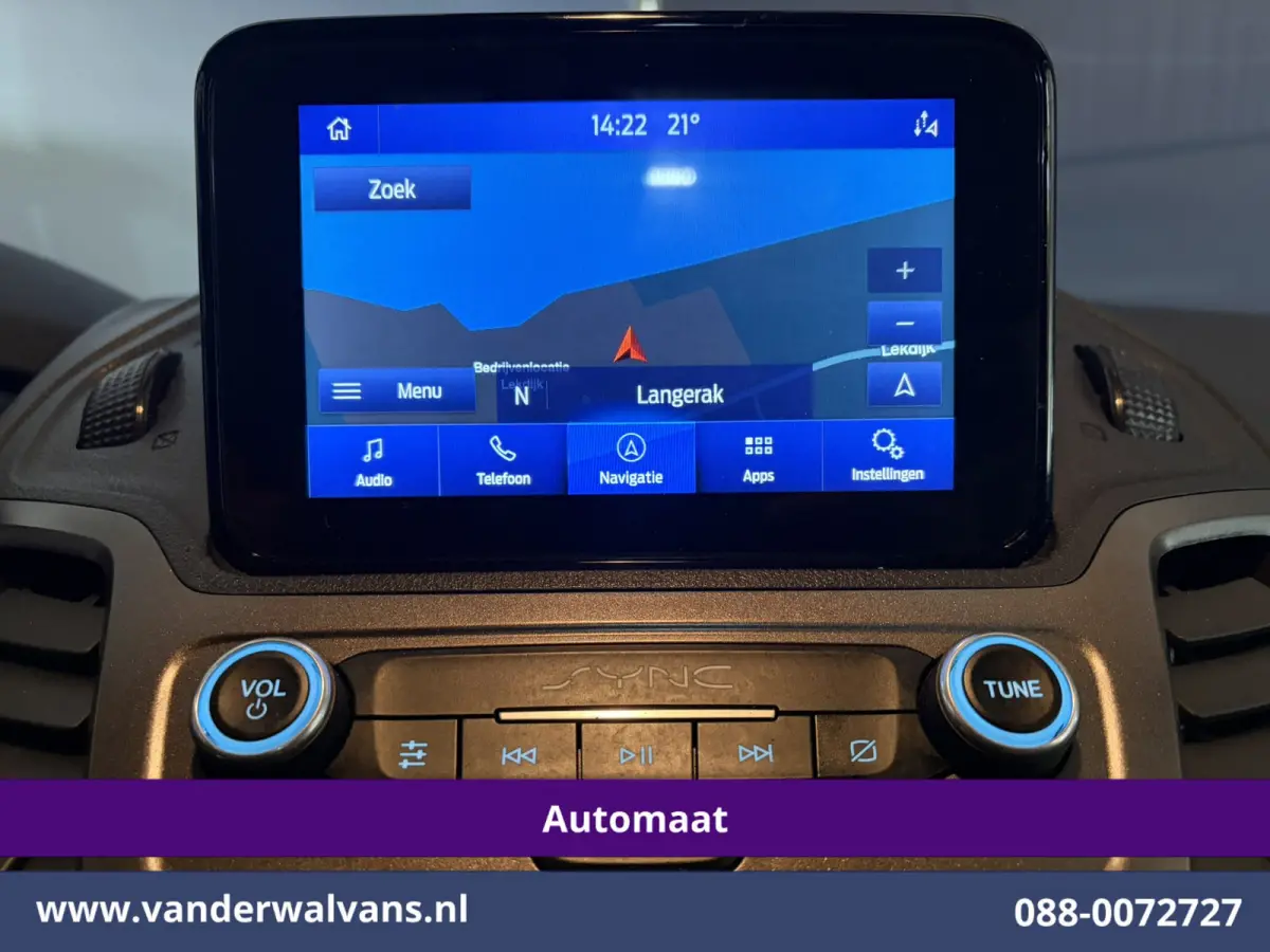 1.5 EcoBlue 120pk Automaat L2H1 Inrichting Euro6 Airco | Navigatie | Camera | LM velgen | Apple Carplay Android Auto, Cruisecontrol, Trekhaak, Verwarmde voorruit, Stoelverwarming, Parkeersen