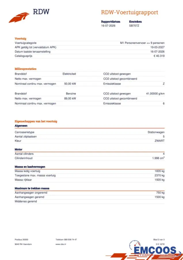 2.0 PHEV Premium *1E Eigenaar*Trekhaak * INCL BTW *