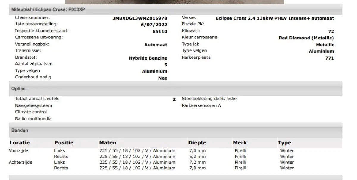 2.4 PHEV Intense+ Hybride / Navigatie / 1/2 Leder / Pdc. / Airco-ecc./ Radio multimedia / Apk nieuw