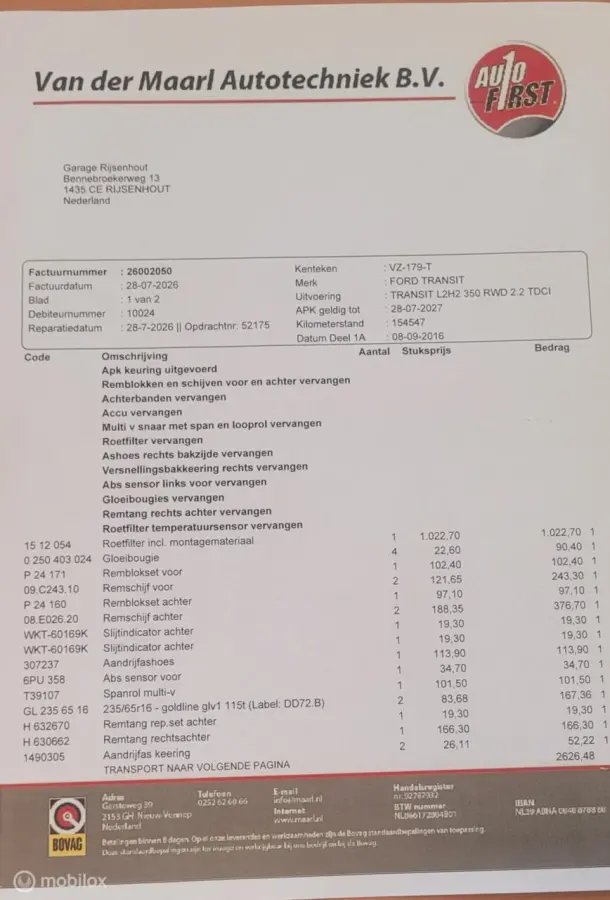 350 2.2 TDCI L2H2 Ambiente
