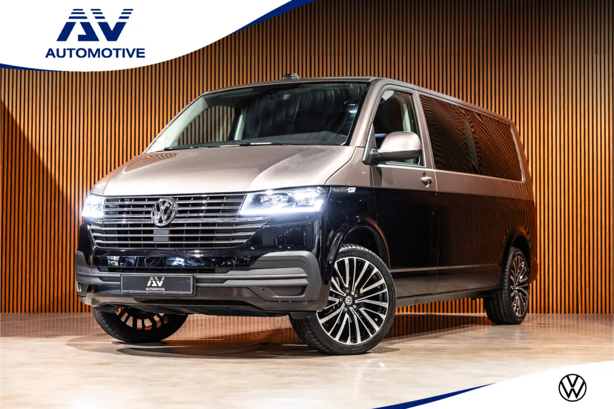 T6.1 2.0 TDI L2H1 DC Caravelle | Dubbel cabine | Two-tone | CarPlay | Camera | MF Stuur | Cruise control | Climate control | 6-zitter | BPM vrij | Nieuwe APK | Dealer onderhouden
