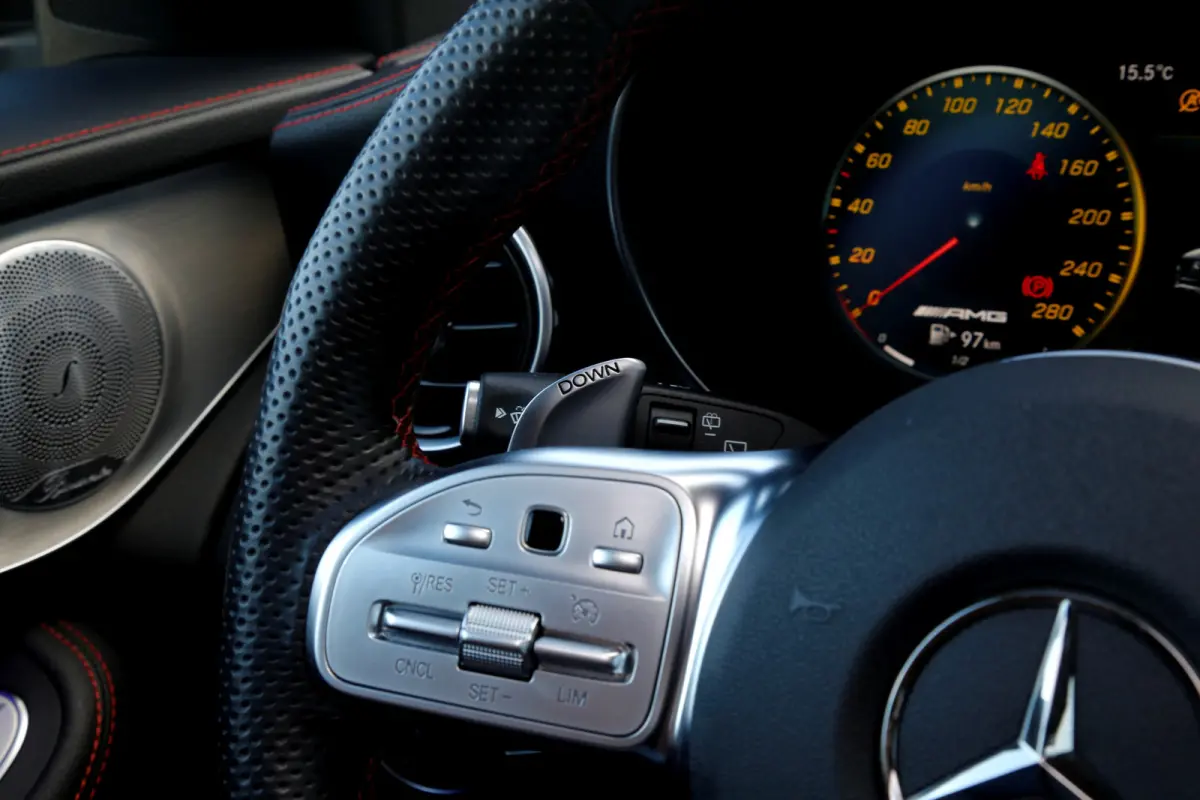 43 AMG 390PK 4MATIC 9-G Aut.*Designo Selenitgrau Mango!*Incl. BTW*Nieuw Model*Perfect MB Onderh.*Night Pakket/Pano/Sfeerverl./Matrix LED/Elek. Trekhaak/Burmester/Apple Carplay-Android/HUD/MB