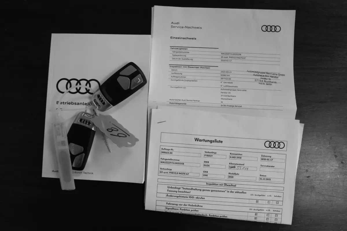55 TFSI e 367PK Plug in S-Line Quattro Competition*Perfect Audi Onderh.*BTW*1ste Eig!*Luchtvering/Panodak/Head-Up/Elek. Trekhaak/Keyless Entry+Go/S-Line Sportstoelen/Stoelverw./LED/DAB/19 in