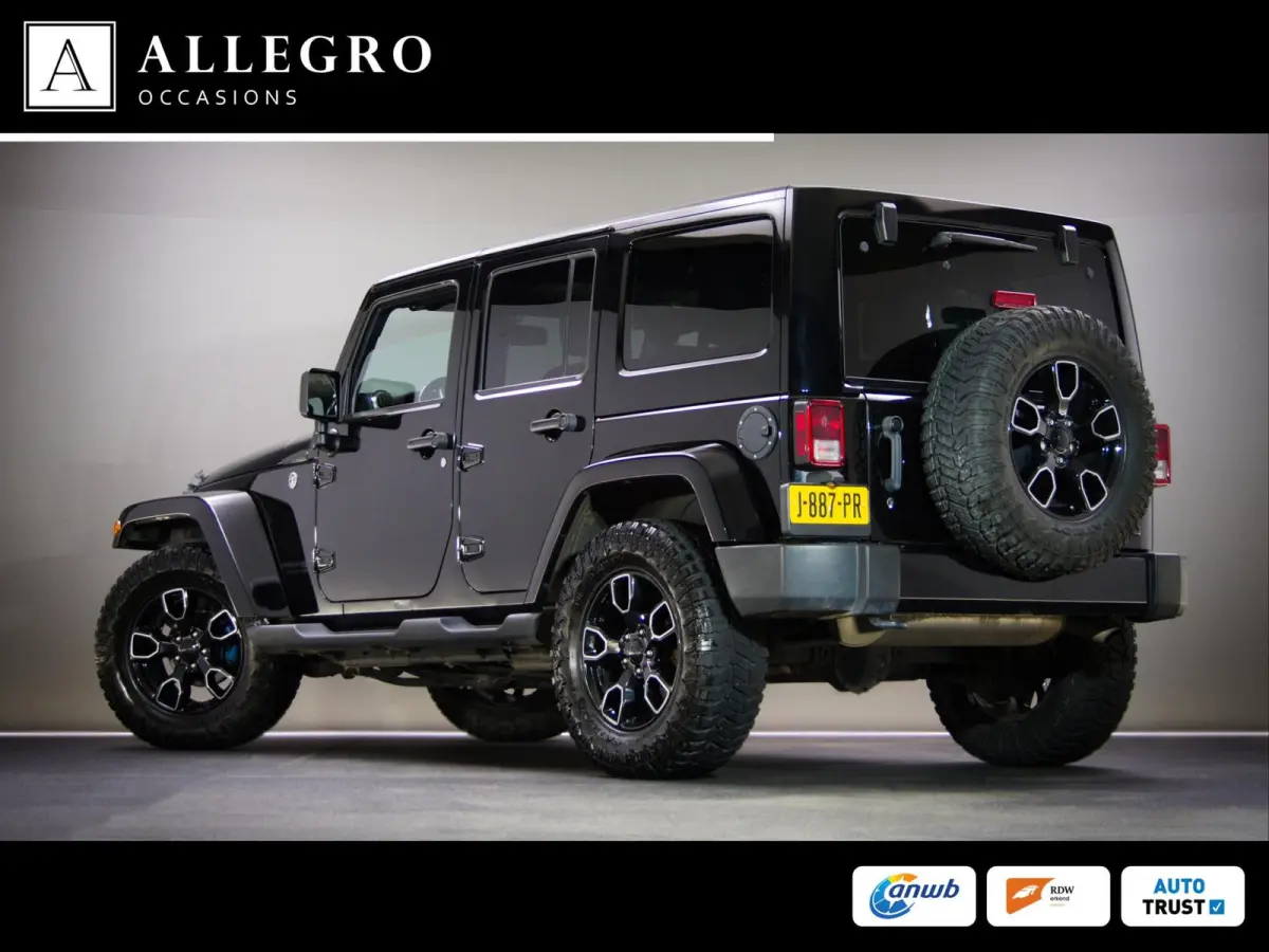3.6 Rubicon JK Edition (HARDTOP CABRIO, OFF-ROAD BANDEN, LIER, VISION-Q KOPLAMPEN, LEDER, STOELVERWARMING)