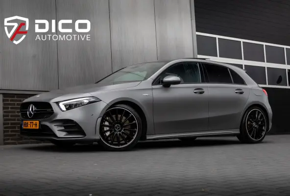 AMG 35 4MATIC 306 pk Premium Plus AMG-Pakket / Mat-Grijs/ Pano-Dak/ Camera/ Keyless/ Wide-Screen/ Sfeer-Verl/ Sport-Stoelen/ Stoel.Verw/ 19'' LMV