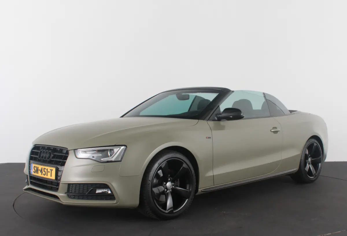 1.8 TFSI S line > 177pk/Cabrio/Dark Green&black/Sportstoelen verwarmbaar...