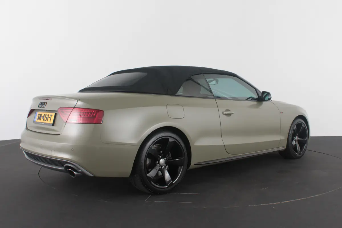 1.8 TFSI S line > 177pk/Cabrio/Dark Green&black/Sportstoelen verwarmbaar...