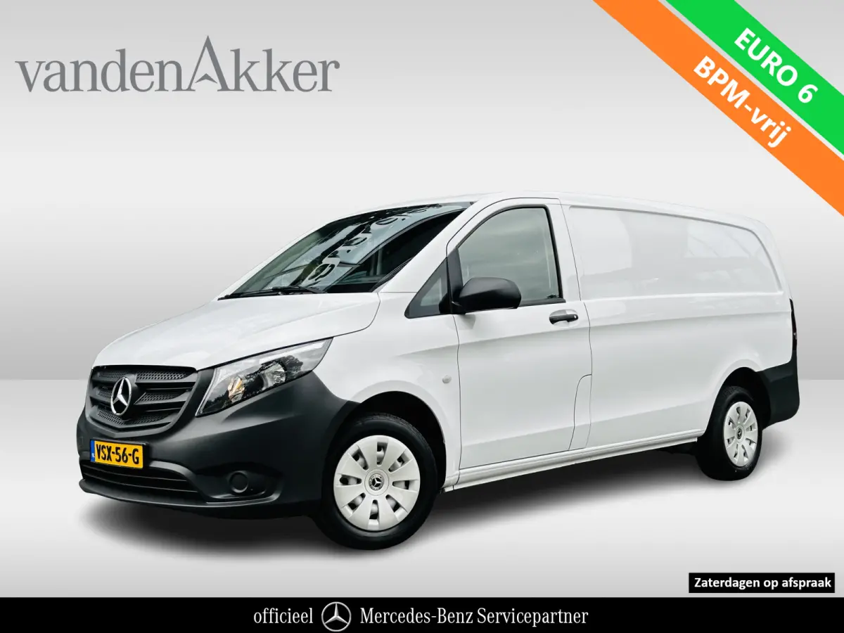 110 CDI L2 Lang RWD // € 398,- p/mnd // Airco // Achterklep // 12 mnd Garantie // 2000kg // Bank // Radio // CV // Betimmering // Wieldoppen