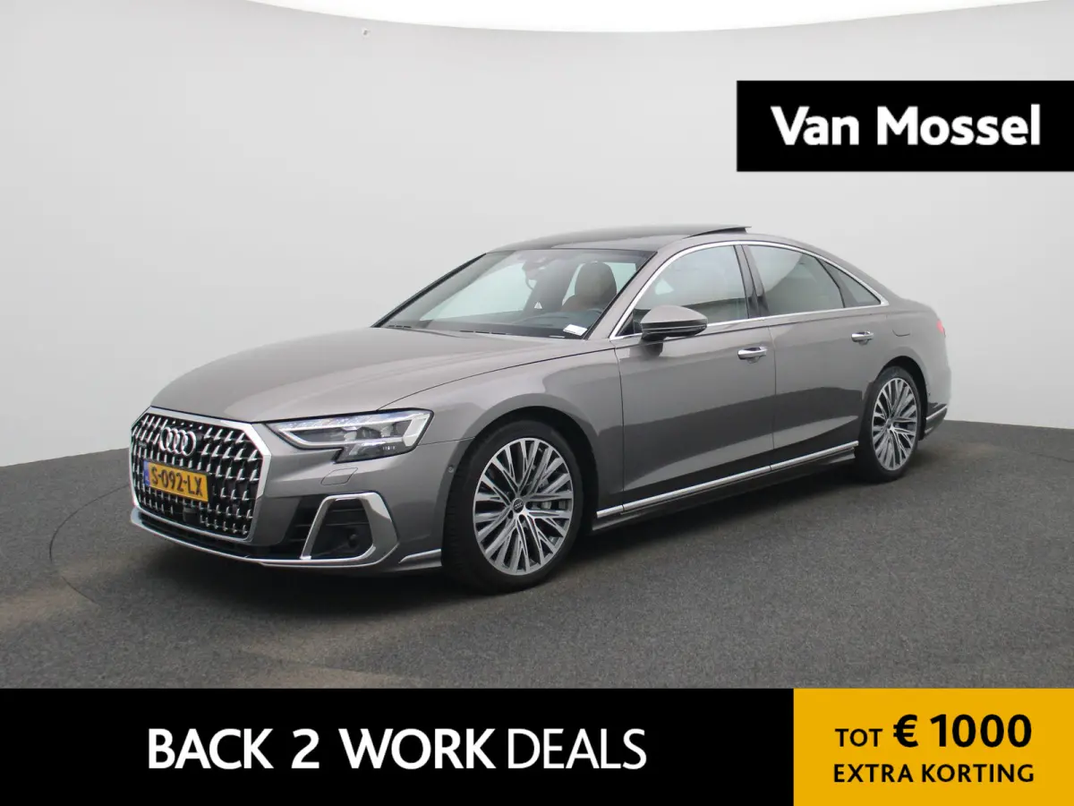 60 TFSI e quattro | PANORAMADAK | SOFTCLOSE | HEAD-UP | STOELKOELING & VERWARMING | MEMORY | B&O | S LINE IN & EXTERIEUR | VIRTUEEL | 360 CAMERA | LEDER | LED MATRIX | 12 MAANDEN BOVAG GARAN