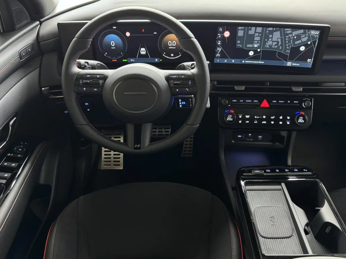 NIEUWE AUTO 1.6 T-GDI PHEV N-LINE 360.CAMERA ELEK.KLEP ELEK.STOEL/GEHEUGEN VERWARMD/KOELING SUBWFR 19"LMV ZWARTE HEMEL STUURVERW. PLUG IN HYBRIDE