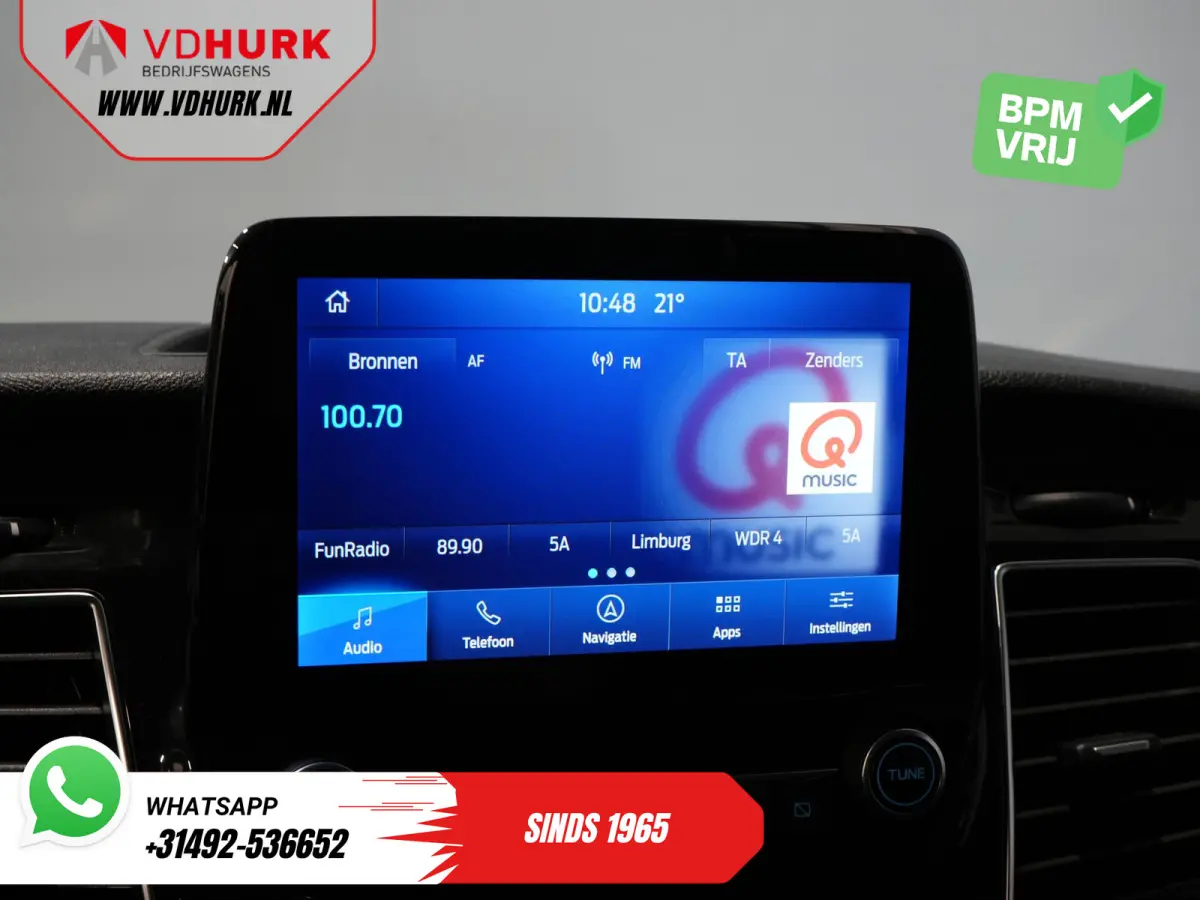 2.0 TDCI 170 pk Aut. L2 DC Dubbel Cabine 2xSchuifdeur/ Carplay/ Stoelverw./ Navi/ Airco/ Camera/ Cruise/ 16”LMV/ PDC/ Trekhaak