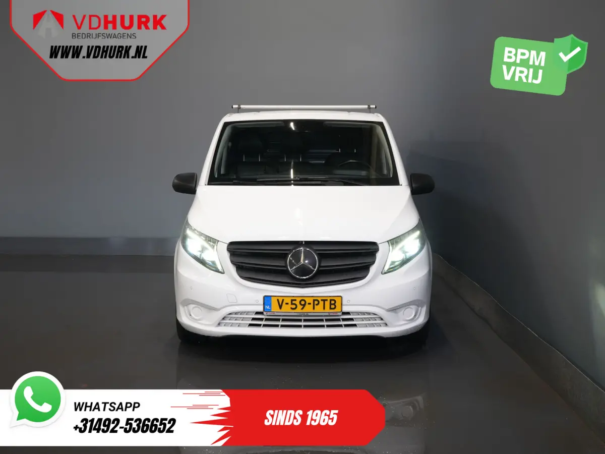 119 CDI Aut. L3 LED/ Carplay/ Stoelverw./ Standkachel/ Navi/ Cruise/ Camera/ Airco/ 17”LMV/ PDC/ Dakdragers/ Trekhaak