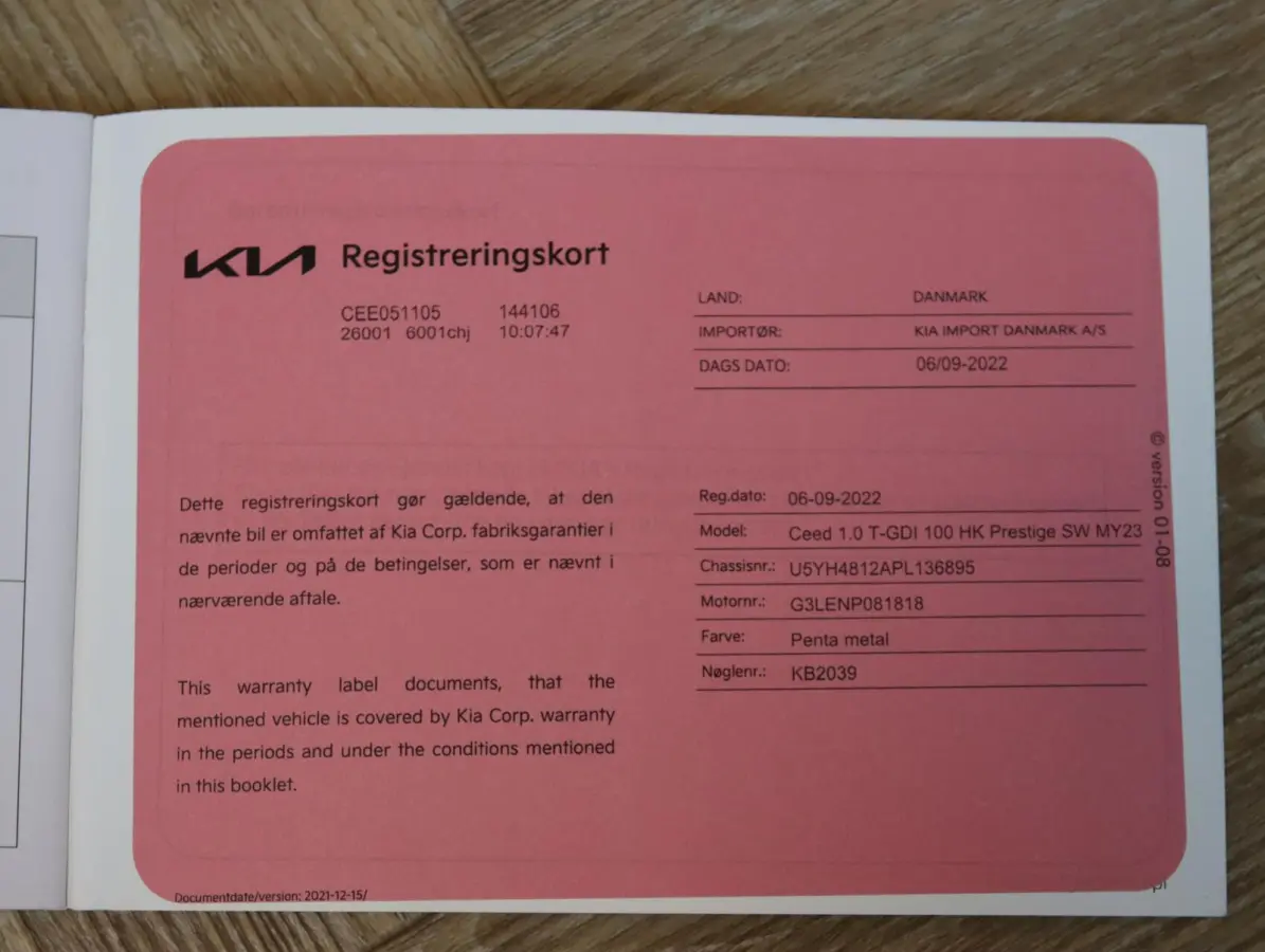 cee'd 1.0 T-GDi DynamicLine | Fabrieksgarantie t/m 2032