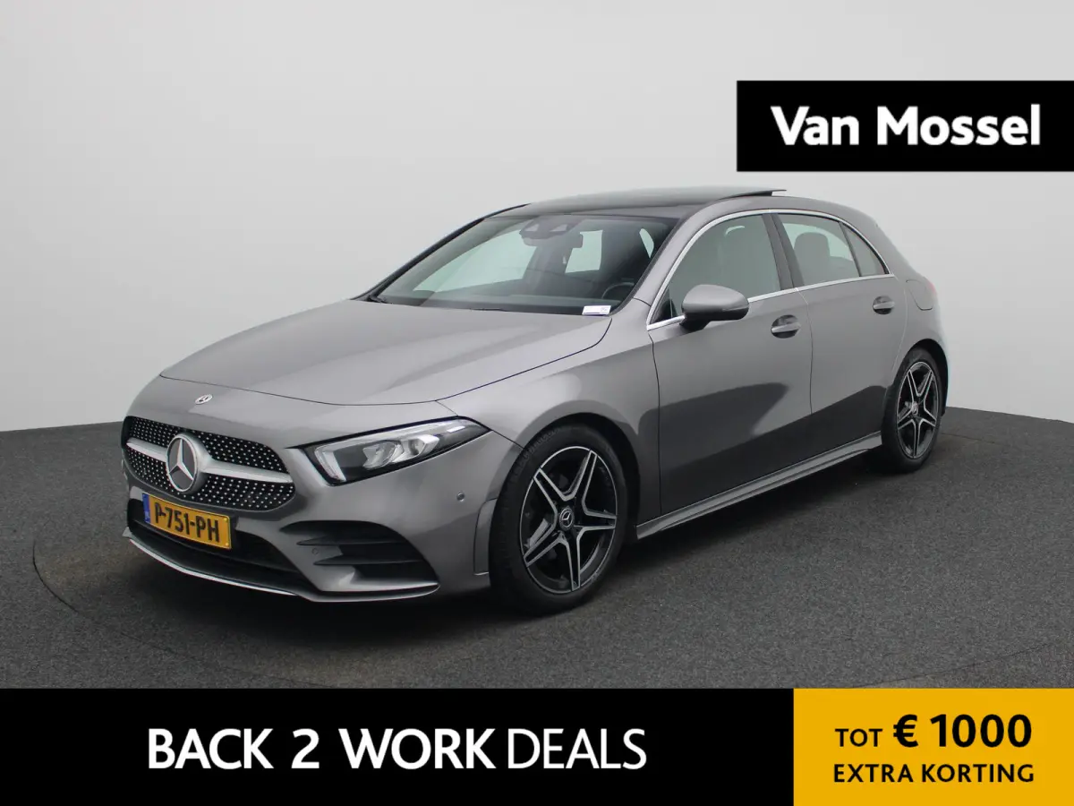 180 Business Solution AMG | Automaat | Panorama dak | DAB | Navigatie | Half-Leder | Virtual cockpit | Bluetooth | Parkeer sensoren | Stoel verwarming | Cruise Control | Lichtmetalen Velgen 