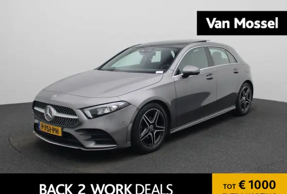180 Business Solution AMG | Automaat | Panorama dak | DAB | Navigatie | Half-Leder | Virtual cockpit | Bluetooth | Parkeer sensoren | Stoel verwarming | Cruise Control | Lichtmetalen Velgen 