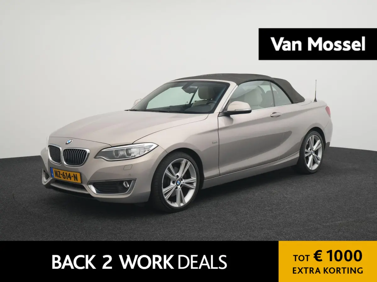 220i High Executive | Cabriolet | HiFi System Harman Kardon | Automaat | Leder Dakota Canberrabeige | BI-xenon koplampen | Interieurlijsten Edelhoutuitvoering Fineline Pure | 12 Maanden BOVA