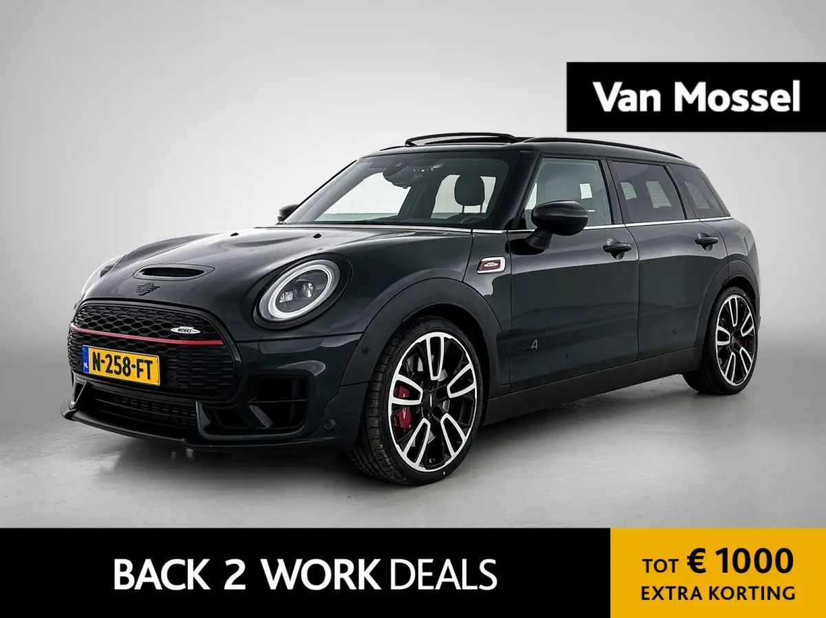 2.0 JCW ALL4 John Cooper Works | Automaat | Panoramadak | Navigatie | Memory seats | Virtual cockpit | Union Jack achterlichten |  Head up display | Apple CarPlay / Android Auto | Vol Leer |