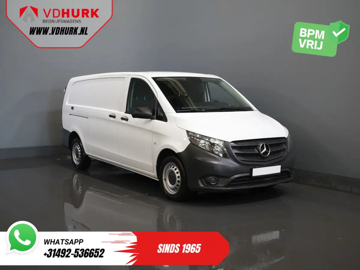 116 CDI Aut. L3 XL 270Gr.deuren/ Stoelverw./ Carplay/ Navi/ Camera/ PDC/ Cruise/ Airco