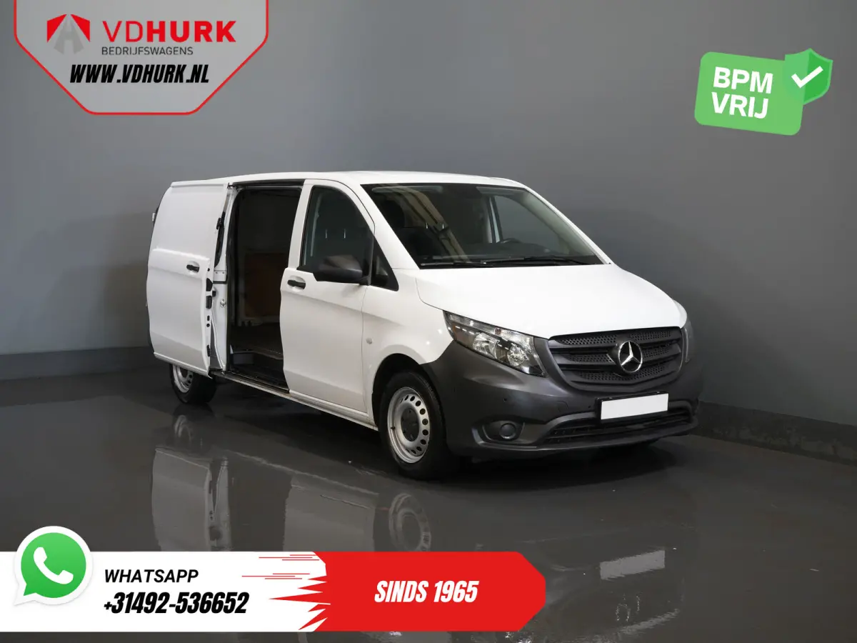 116 CDI Aut. L3 XL 270Gr.deuren/ Stoelverw./ Carplay/ Navi/ Camera/ PDC/ Cruise/ Airco