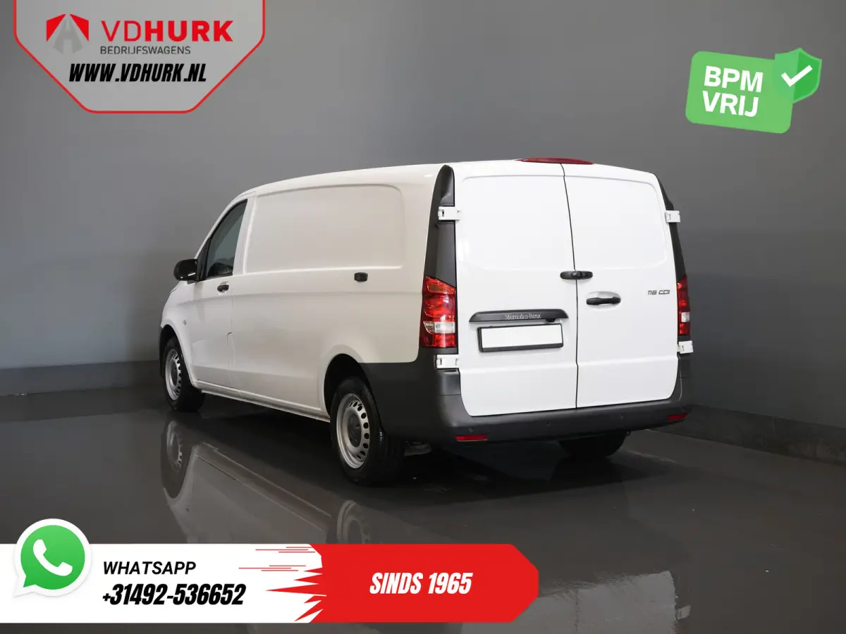 116 CDI Aut. L3 XL 270Gr.deuren/ Stoelverw./ Carplay/ Navi/ Camera/ PDC/ Cruise/ Airco