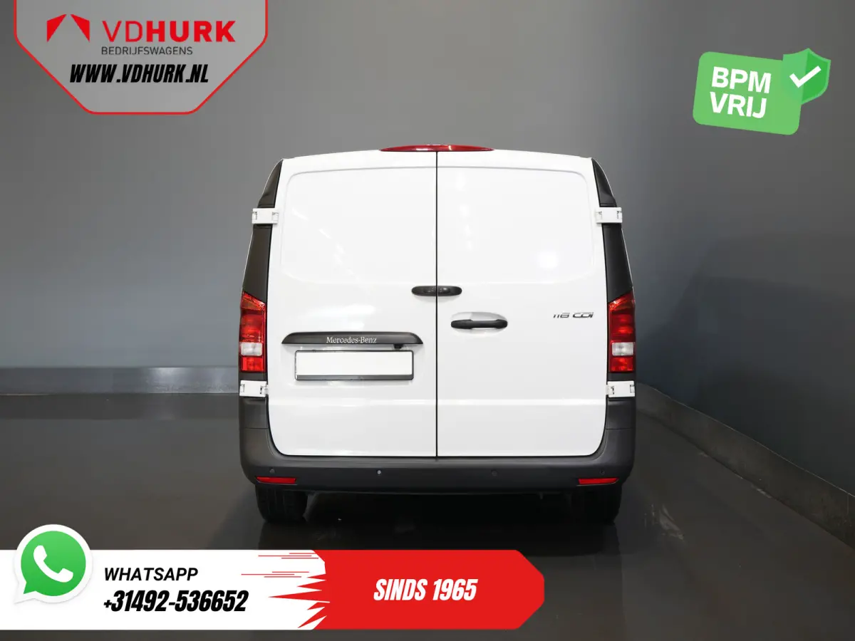 116 CDI Aut. L3 XL 270Gr.deuren/ Stoelverw./ Carplay/ Navi/ Camera/ PDC/ Cruise/ Airco
