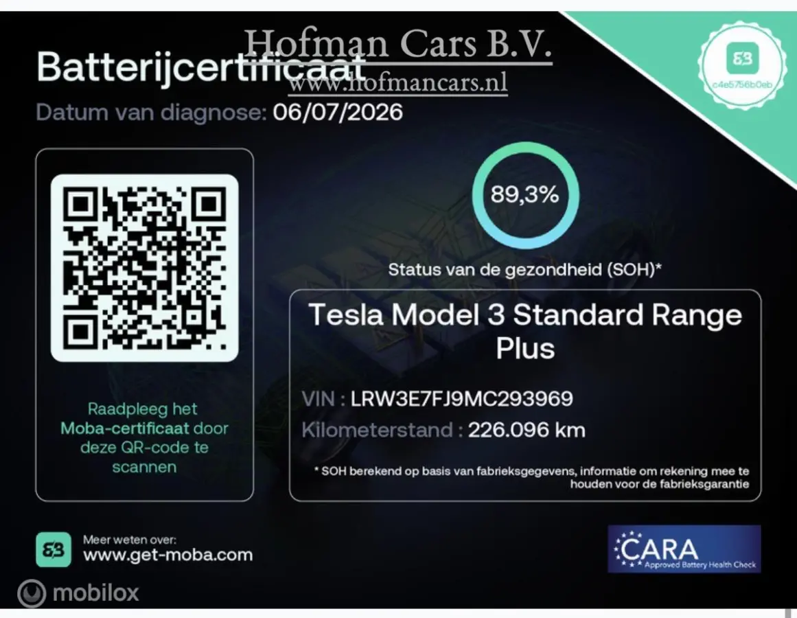 Standard Range RWD Plus 60 kWh | SOH 89%| | LFP | Warmtepomp | NL Auto | Incl. BTW | APK 08-2027