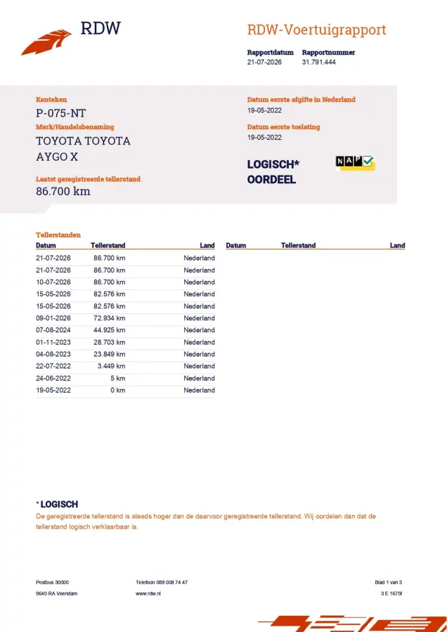 1.0 VVT-i MT Play 1e-Eig. & Keurig-Onderh. BOVAG-Garantie. NL-Auto.