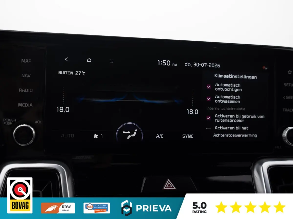 1.6 T-GDI Plug-in Hybrid Platinum 4WD | Panorama | Nappa Leder | 360° Camera | BOSE | 266 PK | Trekgewicht 1.500 kg