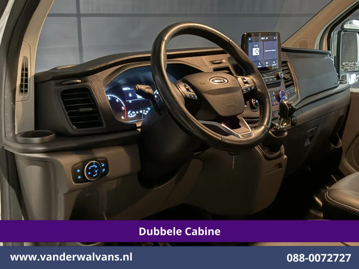 2.0 TDCI 130pk L2H1 Dubbele Cabine Euro6 Airco | 6-Zits | Apple Carplay | LED | Cruisecontrol 2800kg trekhaak, Stoelverwarming, Verwarmde voorruit, Parkeersensoren