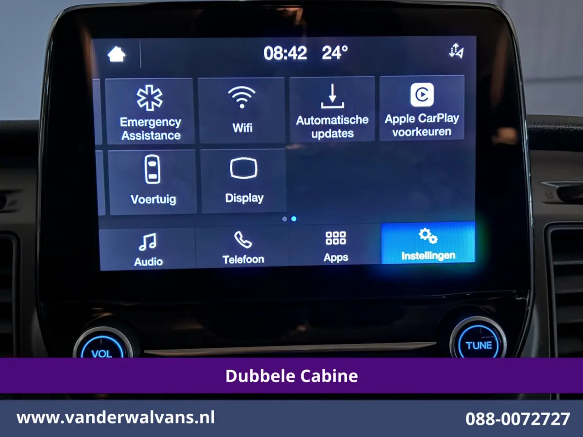 2.0 TDCI 130pk L2H1 Dubbele Cabine Euro6 Airco | 6-Zits | Apple Carplay | LED | Cruisecontrol 2800kg trekhaak, Stoelverwarming, Verwarmde voorruit, Parkeersensoren