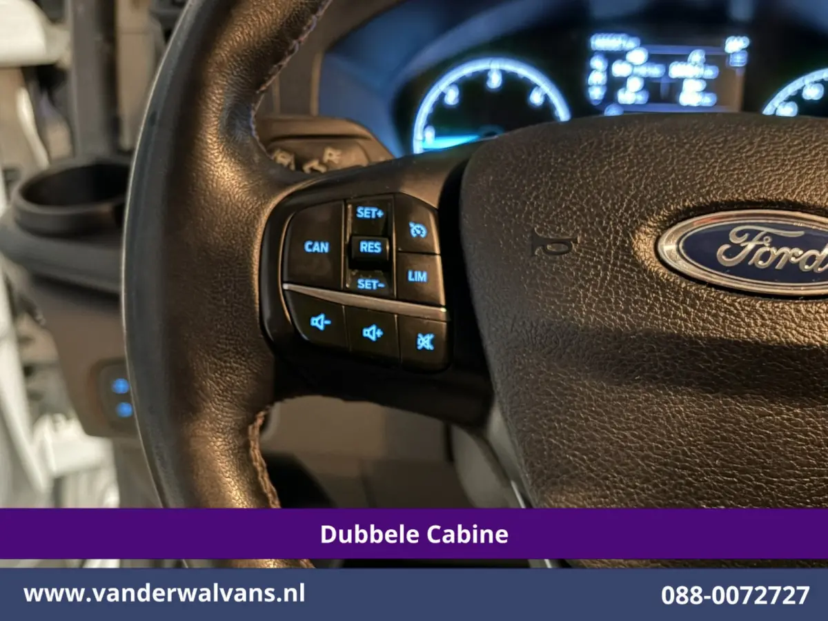 2.0 TDCI 130pk L2H1 Dubbele Cabine Euro6 Airco | 6-Zits | Apple Carplay | LED | Cruisecontrol 2800kg trekhaak, Stoelverwarming, Verwarmde voorruit, Parkeersensoren