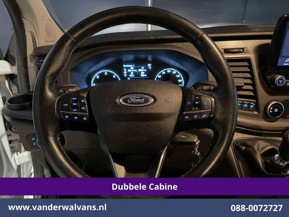 2.0 TDCI 130pk L2H1 Dubbele Cabine Euro6 Airco | 6-Zits | Apple Carplay | LED | Cruisecontrol 2800kg trekhaak, Stoelverwarming, Verwarmde voorruit, Parkeersensoren