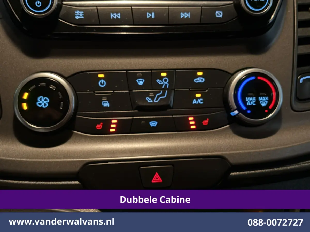 2.0 TDCI 130pk L2H1 Dubbele Cabine Euro6 Airco | 6-Zits | Apple Carplay | LED | Cruisecontrol 2800kg trekhaak, Stoelverwarming, Verwarmde voorruit, Parkeersensoren