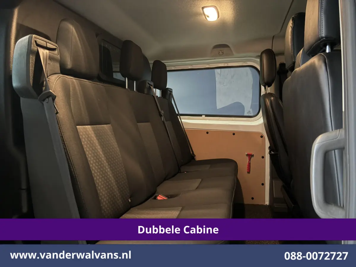 2.0 TDCI 130pk L2H1 Dubbele Cabine Euro6 Airco | 6-Zits | Apple Carplay | LED | Cruisecontrol 2800kg trekhaak, Stoelverwarming, Verwarmde voorruit, Parkeersensoren