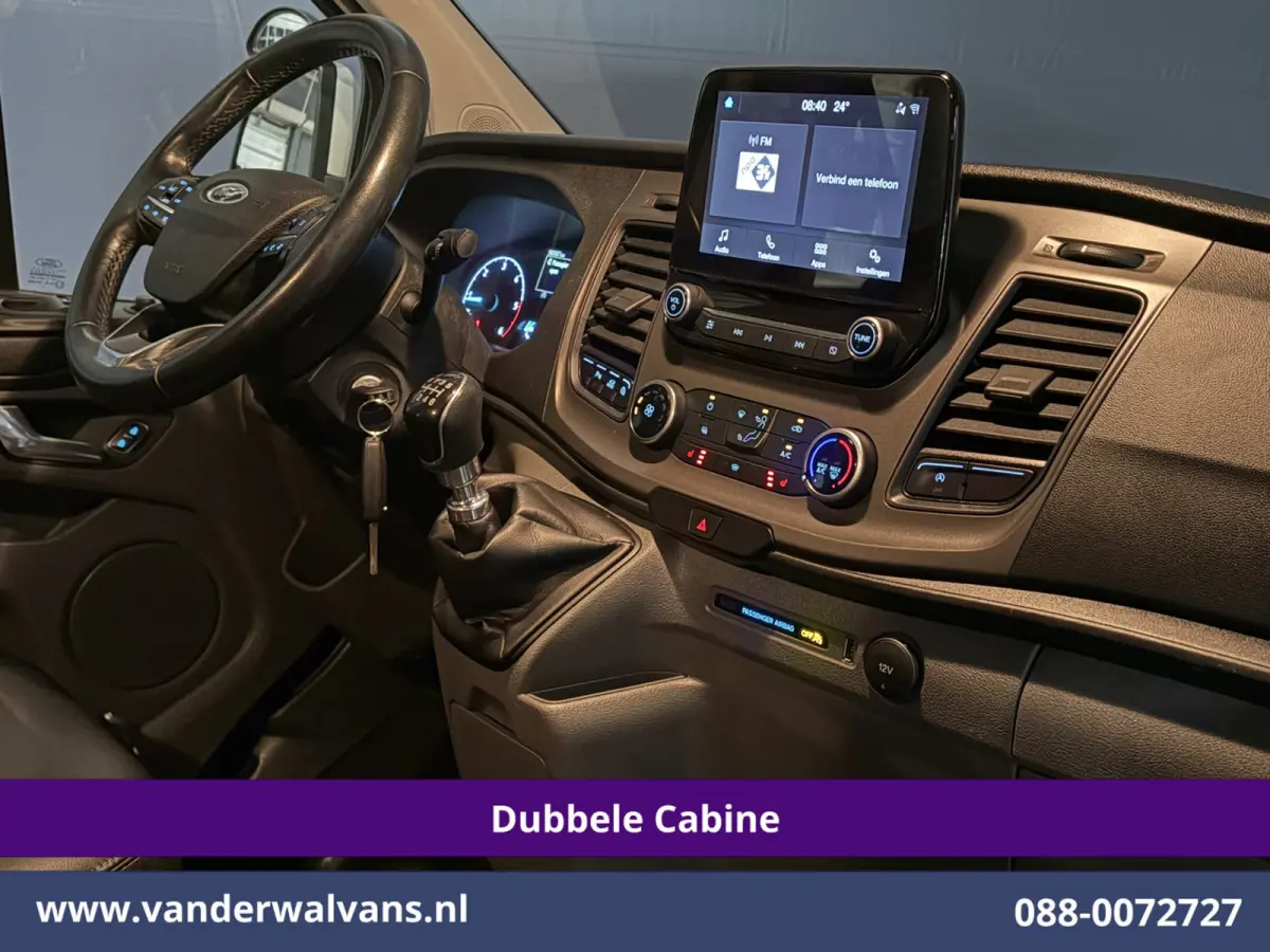 2.0 TDCI 130pk L2H1 Dubbele Cabine Euro6 Airco | 6-Zits | Apple Carplay | LED | Cruisecontrol 2800kg trekhaak, Stoelverwarming, Verwarmde voorruit, Parkeersensoren