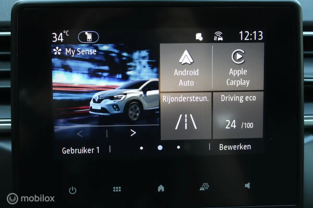 1.0 TCe 90 Intens, Wit metallic, Zwart dak, Donker glas, Navi, Clima, Stoelverwarming, Trekhaak, Pdc voor + achter + camera