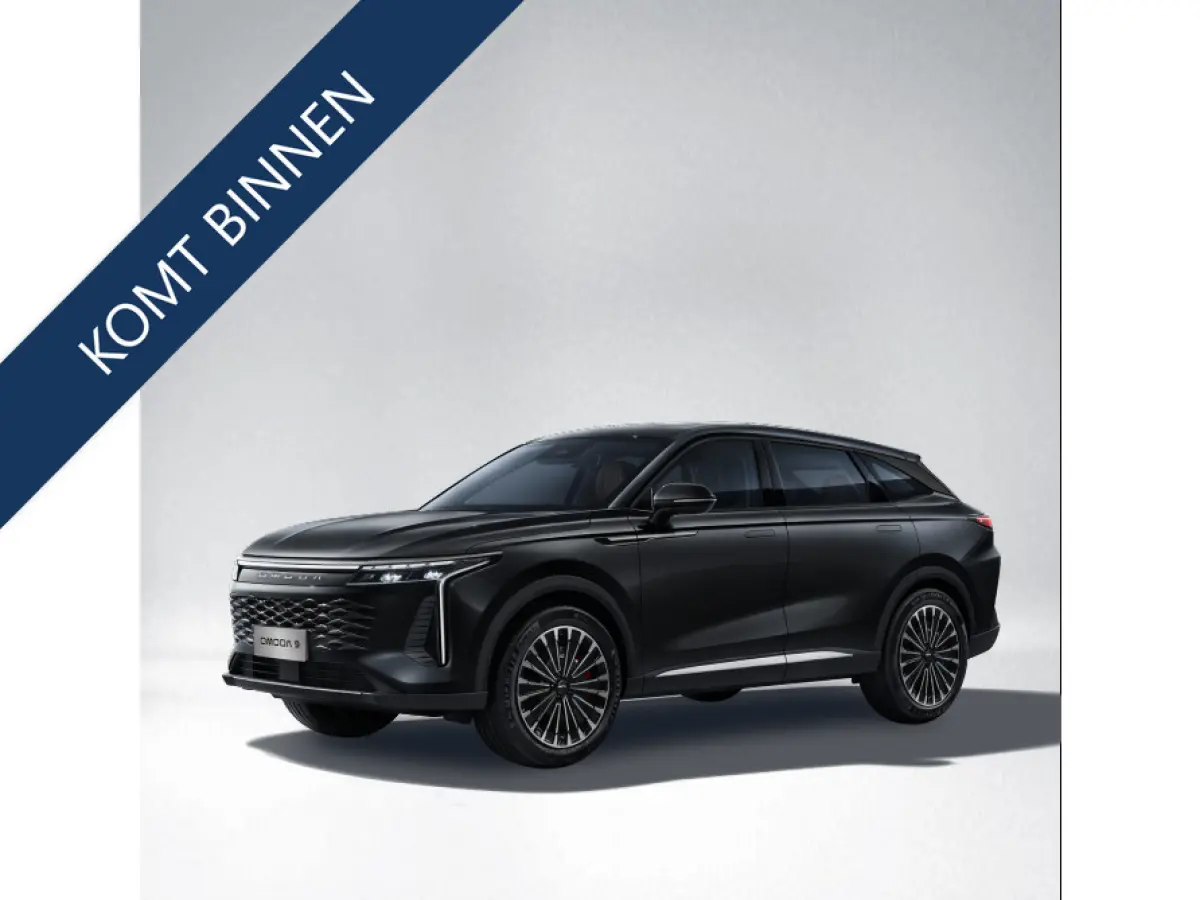 OMODA 9 PREMIUM AWD | 145 KM / TOTAAL MET BENZINE 1000KM ELEKTRISCH | 538 PK | MAT ZWART 4WD 4X4