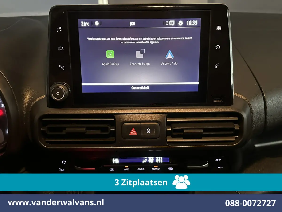 1.5D 102pk L1H1 Euro6 Airco | 3-Zits | Camera | Navigatie | Apple Carplay | 1500kg Trekhaak | Cruisecontrol Android Auto, Parkeersensoren, Bijrijdersbank