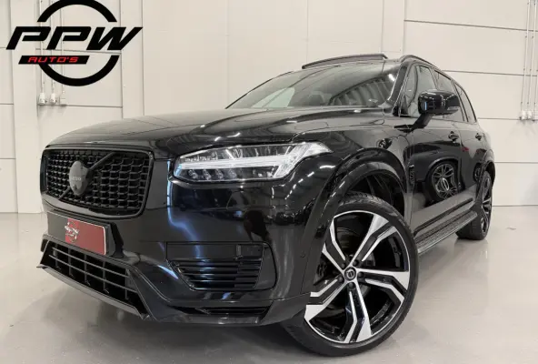 T8 Recharge AWD R-Design PANO/B&W/TREKHAAK/360CAMERA/22'/SOH 97,3%/HEAD-UP/STANDKACHEL/MEMORY/GOOGLE/R-DESIGN VOL LEER/DONKERE-HEMEL/BLACK ALL BLACK/VOLLEDIG VOLVO DEALER HISTORIE