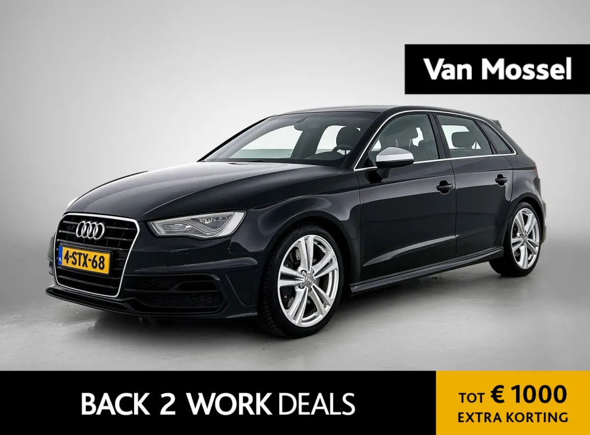 2.0 TFSI S3 Quattro Pro Line Plus | ORIGINEEL NEDERLANDS | S-LINE INTERIEUR | HALF-LEDER | NAVIGATIE | CLIMATE CONTROL | CRUISE CONTROL | MULTIFUNCTIONEEL STUURWIEL | LED VERLICHTING | DRIVE