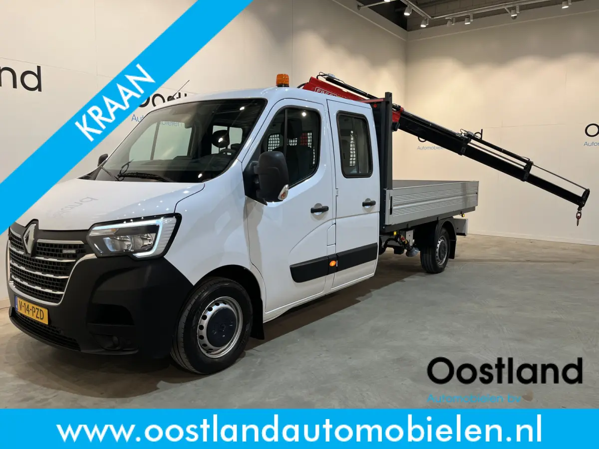 2.3 dCi 145 PK L3 Open Laadbak / Fassi Kraan / Euro 6 / Airco / Trekhaak / Cruise Control / 3-Zits / 20.200 KM !!