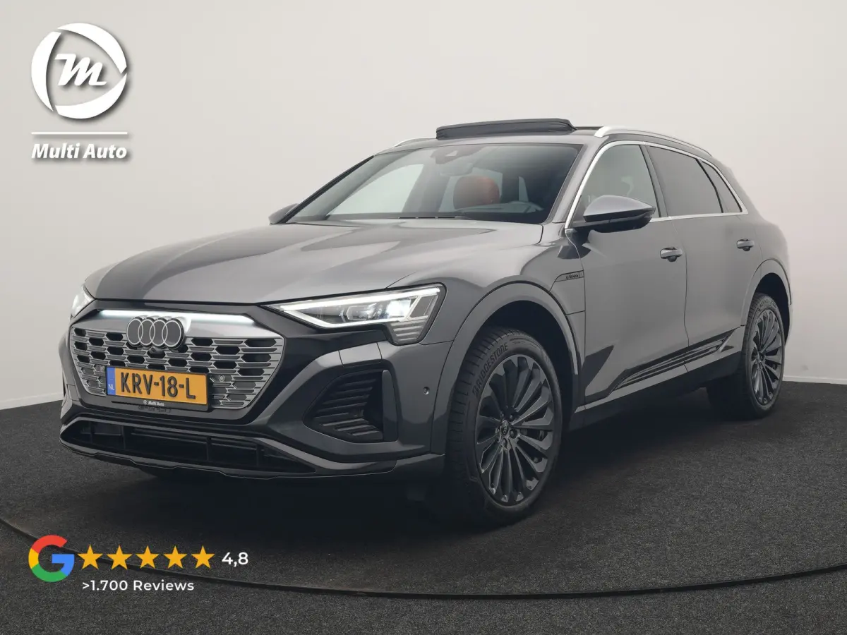 50 quattro S Line 95 kWh 340pk Dealer O.H | Luchtvering | Trekhaak Afn. | Adaptive Cruise | Bang & Olufsen | Head Up | 360 Camera | Lederen Sportstoelen & Stuur Verwarmd | Keyless | Apple Ca
