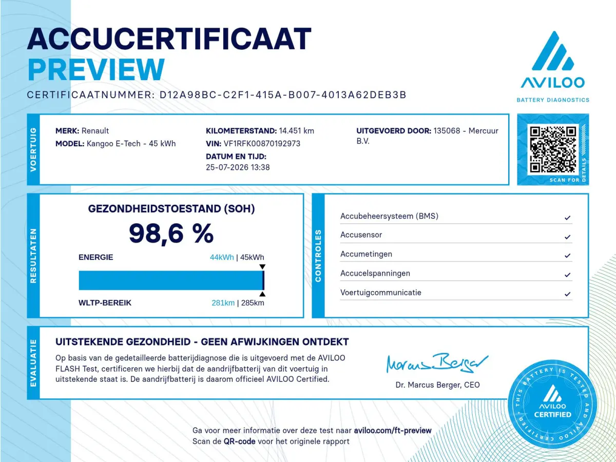 Advance 11 kW 44 kWh | Incl. Accu | SOH 98% | Clima | Carplay | Parkeersens.