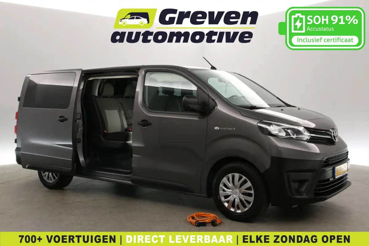 Toyota ProAce Electric Worker Extra Range 75 kWh L3H1 | DC | Snelladen | SOH 91% | 6 Zits | Airco | Cruise | Camera | 2xSchuifdeur | Carplay
