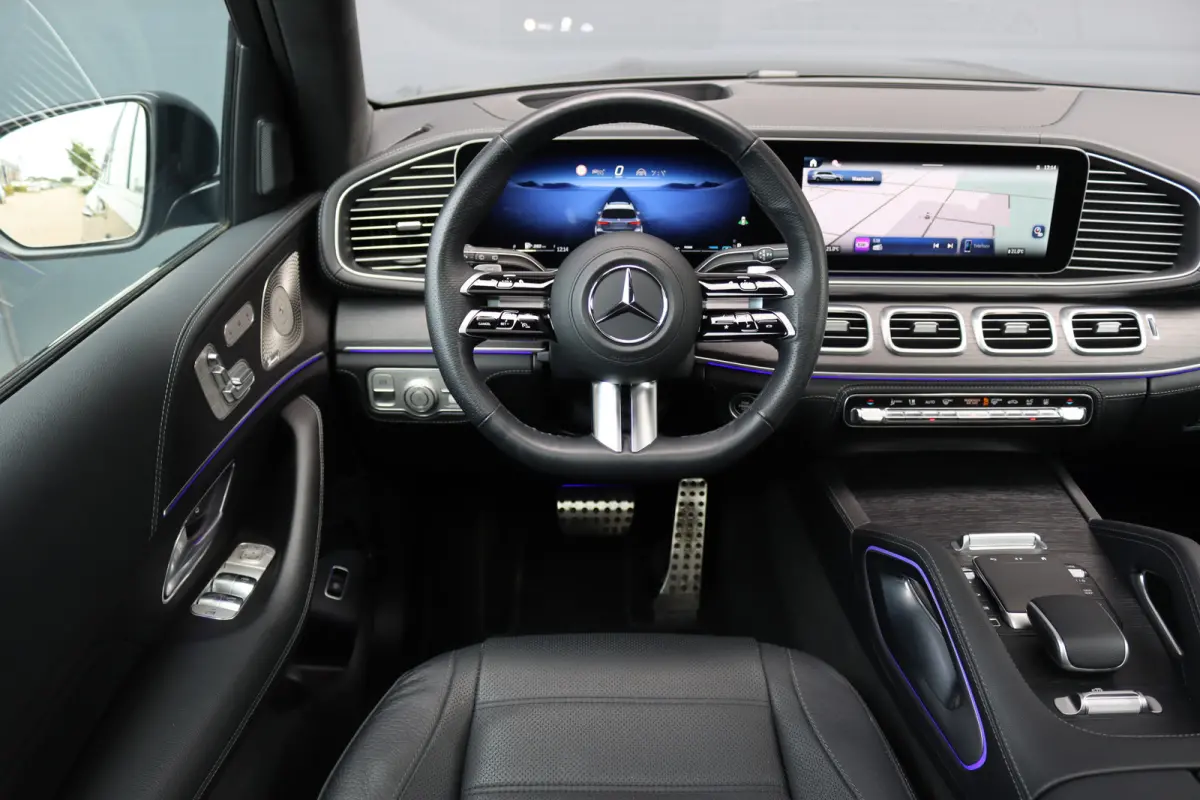 450 d 4MATIC AMG Line | 7Pers. | Luchtvering | Distronic | Standkachel | Massage | MBUX Tablet | Trekhaak | Comfortpakket Achter+ | Burmester | Vlakkenverwarming |