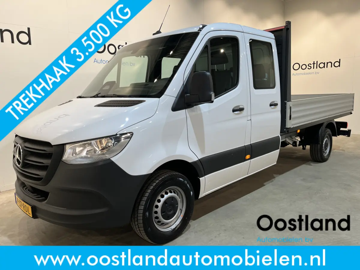 317 CDI L3 RWD DC Dubbel Cabine Open Laadbak / Euro 6 / Trekhaak 3500 KG / Airco / Camera / CarPlay / Cruise Control Adap. / 6-Zits /