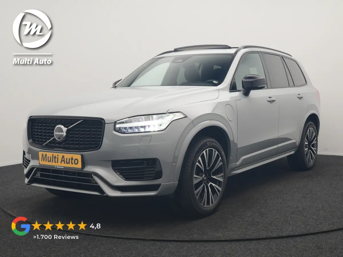 T8 Recharge AWD Plus Dark Long Range 7 Persoons PHEV 456pk Dealer O.H. | Trekhaak Af Fabriek | Panodak | Luchtvering | Adaptive Cruise | 360 Camera | Lederen Sportstoelen Memory & Verwarmd |